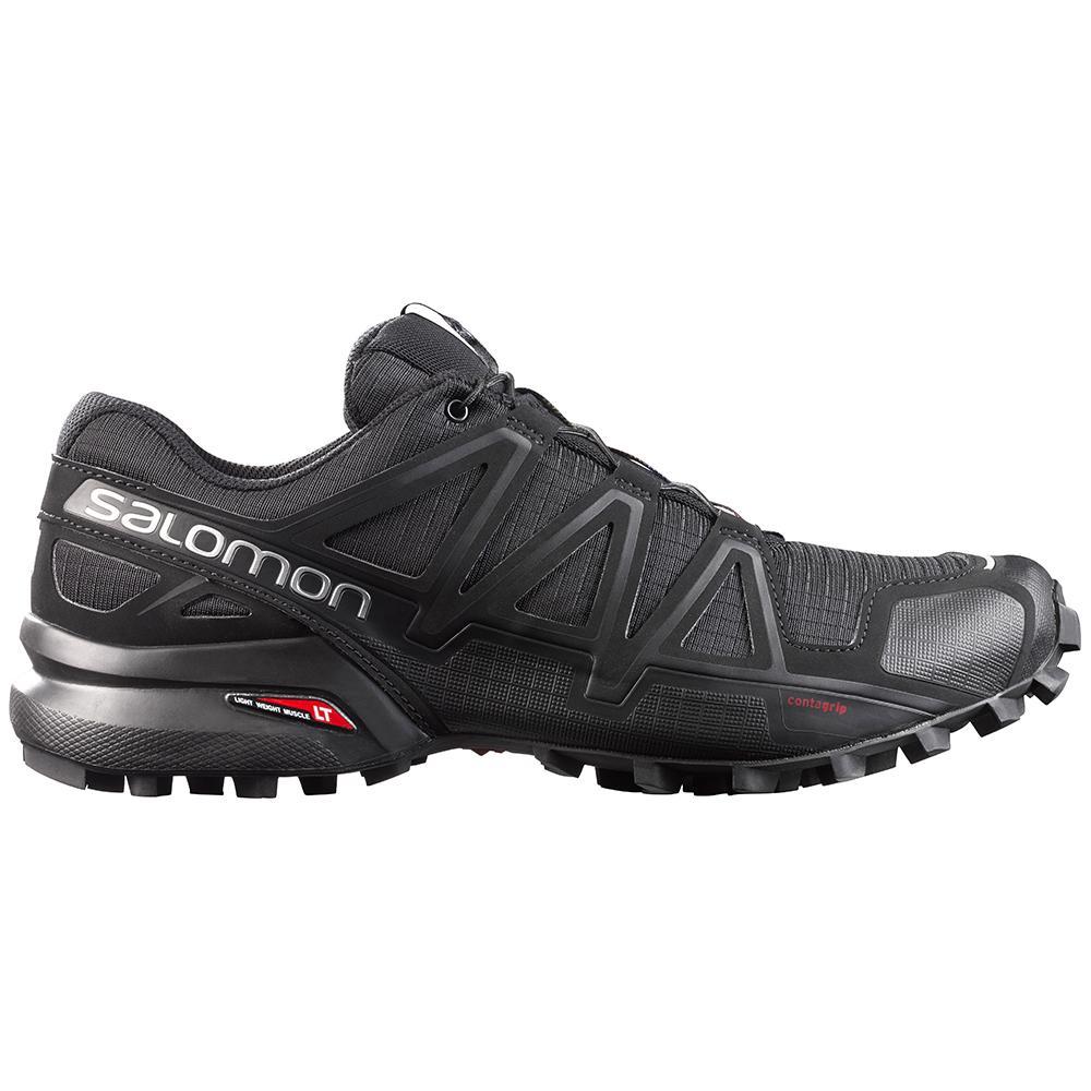 Salomon Singapore Mens Running Shoes - SPEEDCROSS 4 Black | 53619-UYLP